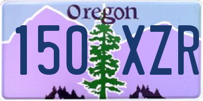 OR license plate 150XZR