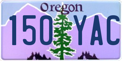 OR license plate 150YAC