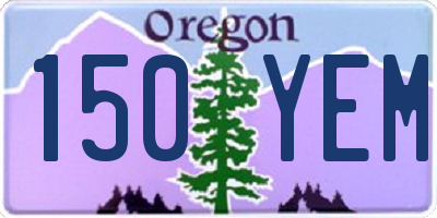 OR license plate 150YEM