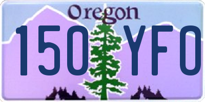 OR license plate 150YFO