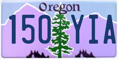 OR license plate 150YIA