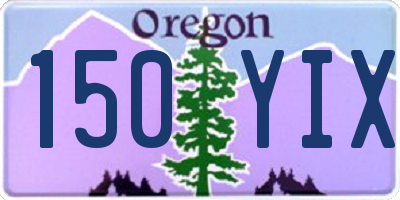 OR license plate 150YIX