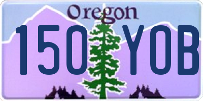 OR license plate 150YOB