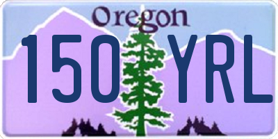 OR license plate 150YRL