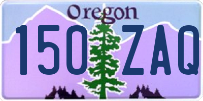 OR license plate 150ZAQ
