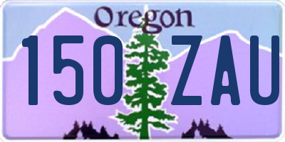 OR license plate 150ZAU