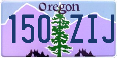 OR license plate 150ZIJ