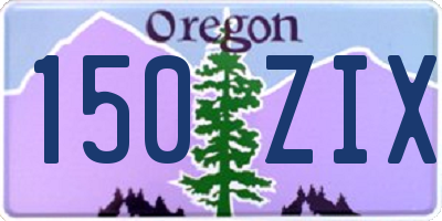 OR license plate 150ZIX