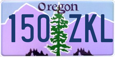 OR license plate 150ZKL