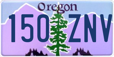 OR license plate 150ZNV