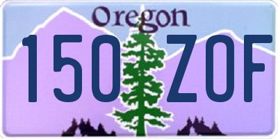 OR license plate 150ZOF