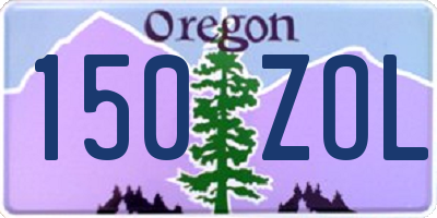 OR license plate 150ZOL