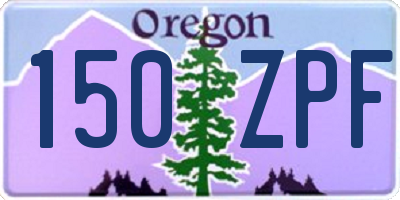 OR license plate 150ZPF
