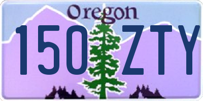 OR license plate 150ZTY