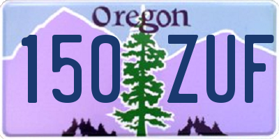 OR license plate 150ZUF