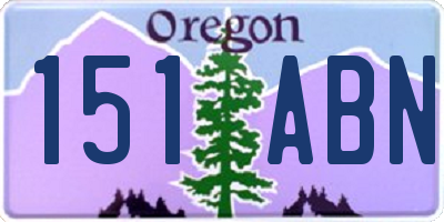 OR license plate 151ABN