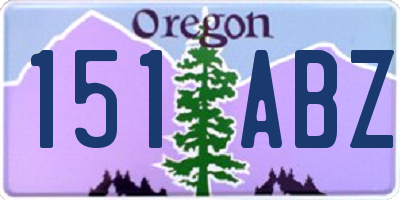 OR license plate 151ABZ