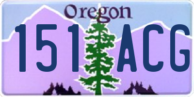 OR license plate 151ACG