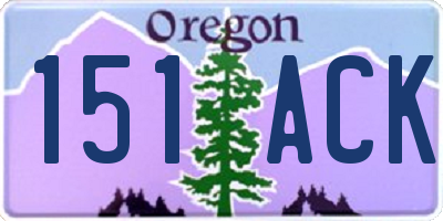 OR license plate 151ACK
