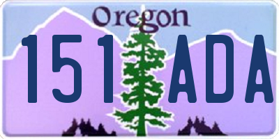 OR license plate 151ADA