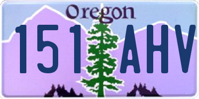 OR license plate 151AHV