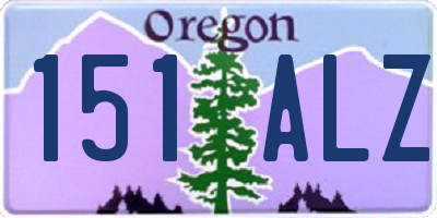 OR license plate 151ALZ