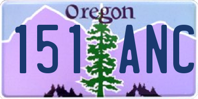 OR license plate 151ANC