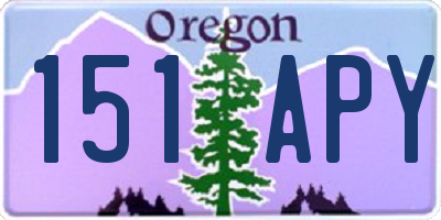 OR license plate 151APY