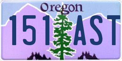 OR license plate 151AST