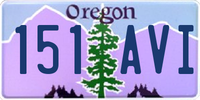 OR license plate 151AVI