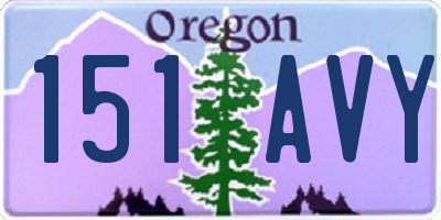 OR license plate 151AVY