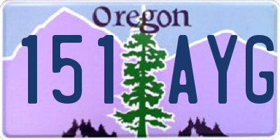 OR license plate 151AYG