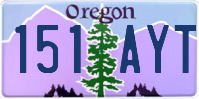 OR license plate 151AYT