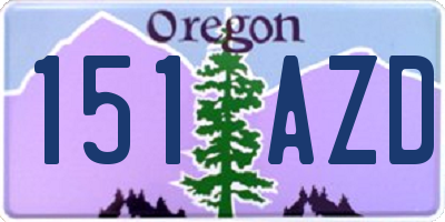 OR license plate 151AZD