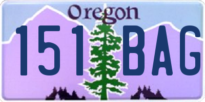 OR license plate 151BAG