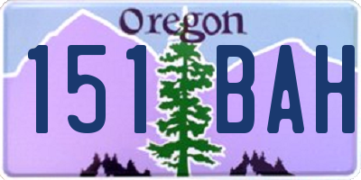 OR license plate 151BAH