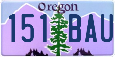 OR license plate 151BAU