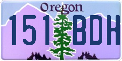 OR license plate 151BDH