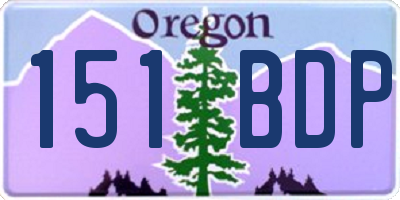 OR license plate 151BDP