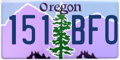 OR license plate 151BFO