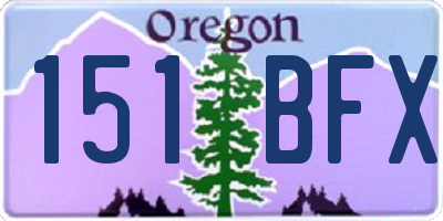 OR license plate 151BFX