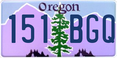 OR license plate 151BGQ