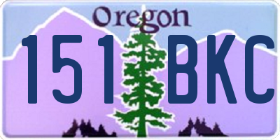 OR license plate 151BKC