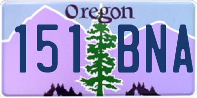 OR license plate 151BNA