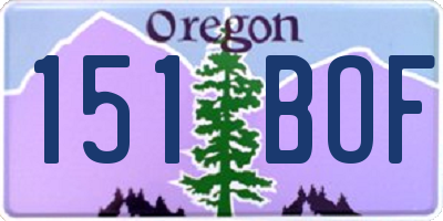 OR license plate 151BOF
