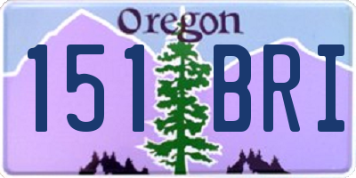 OR license plate 151BRI