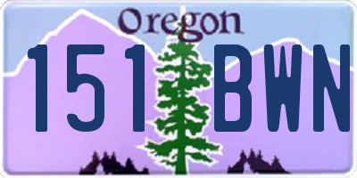 OR license plate 151BWN