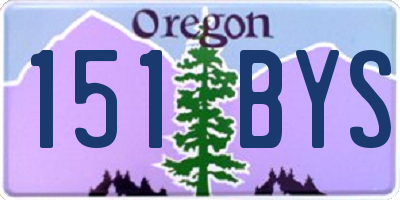 OR license plate 151BYS