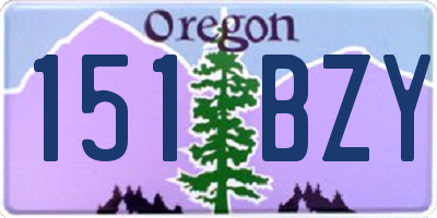 OR license plate 151BZY