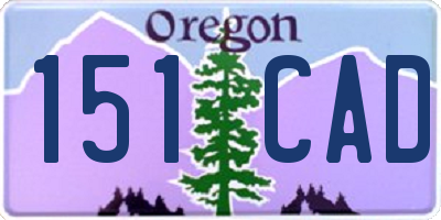 OR license plate 151CAD